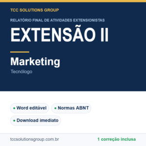 Projeto de Extensão II - Marketing (Tecnólogo) - modelo em Word nas normas ABNT