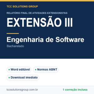 Projeto de Extensão III - Engenharia de Software (Bacharelado) - modelo em Word nas normas ABNT