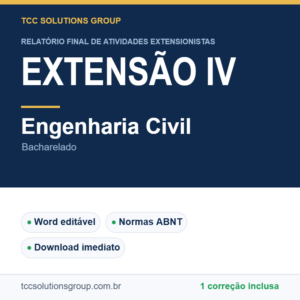 Projeto de Extensão IV - Engenharia Civil (Bacharelado) - modelo em Word nas normas ABNT
