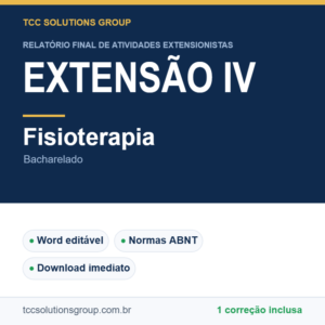 Projeto de Extensão IV - Fisioterapia (Bacharelado) - modelo em Word nas normas ABNT