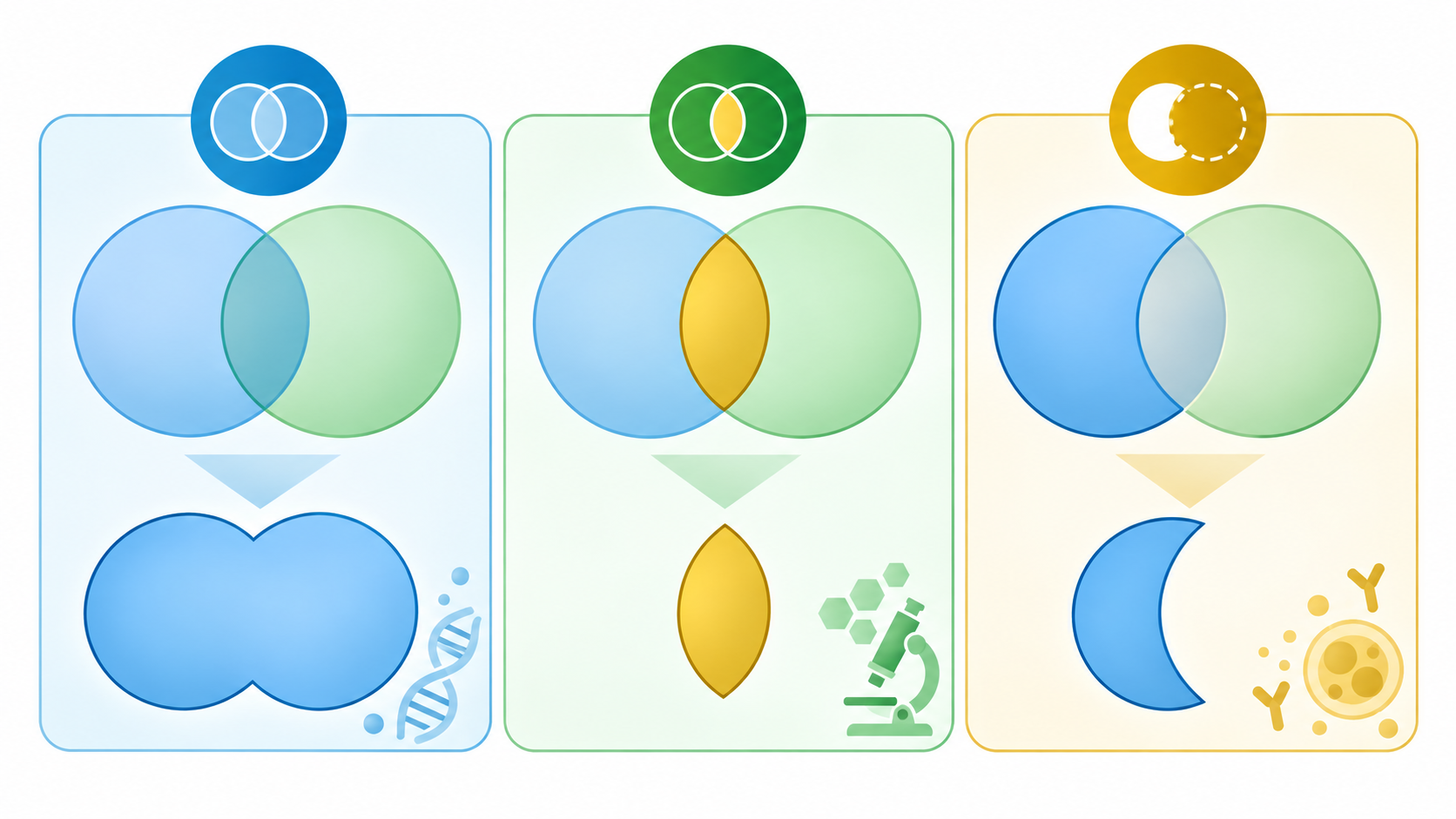 Operadores booleanos PubMed representados por conjuntos visuais conectados