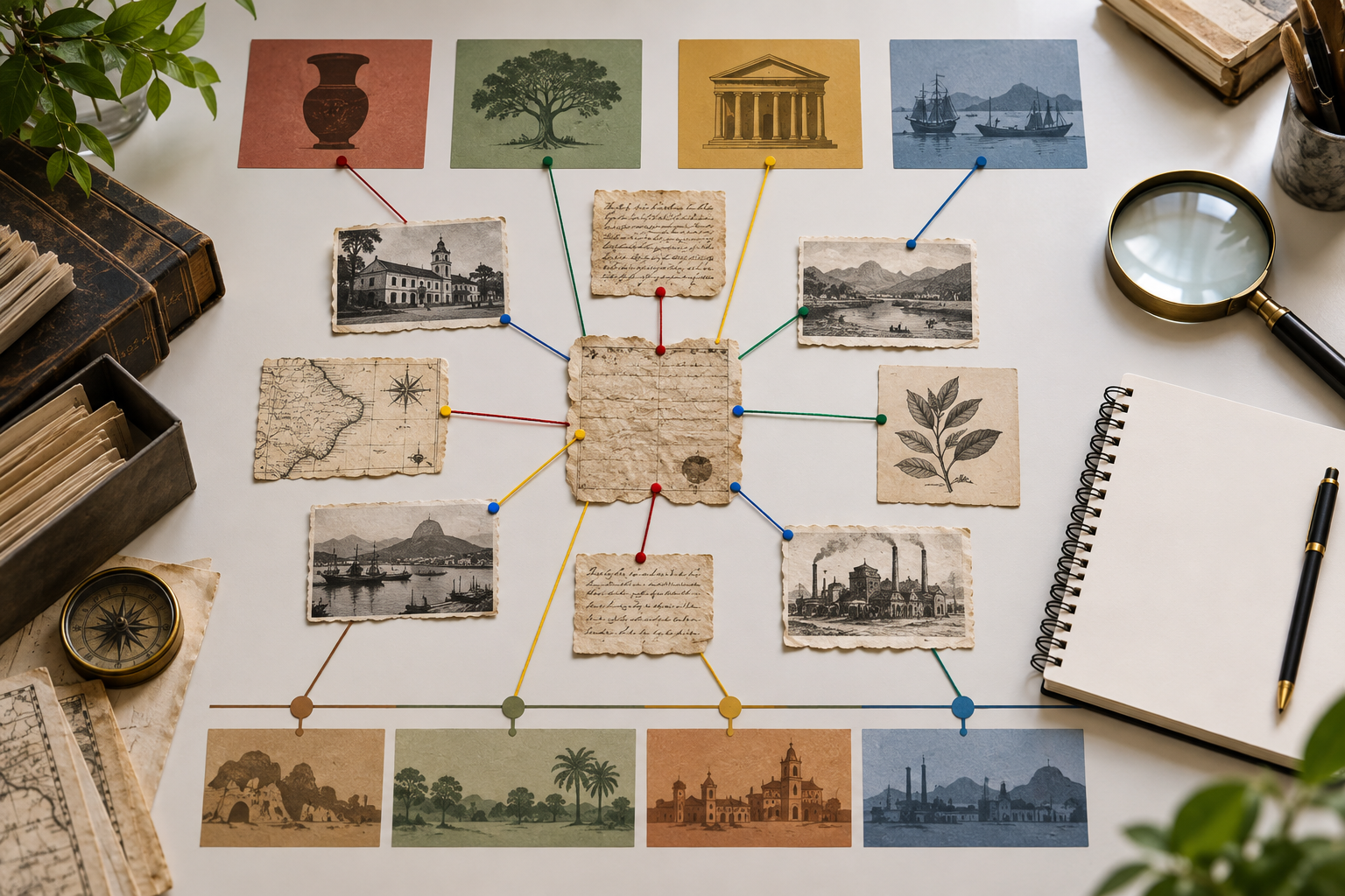 Matriz de evidências usada no método histórico