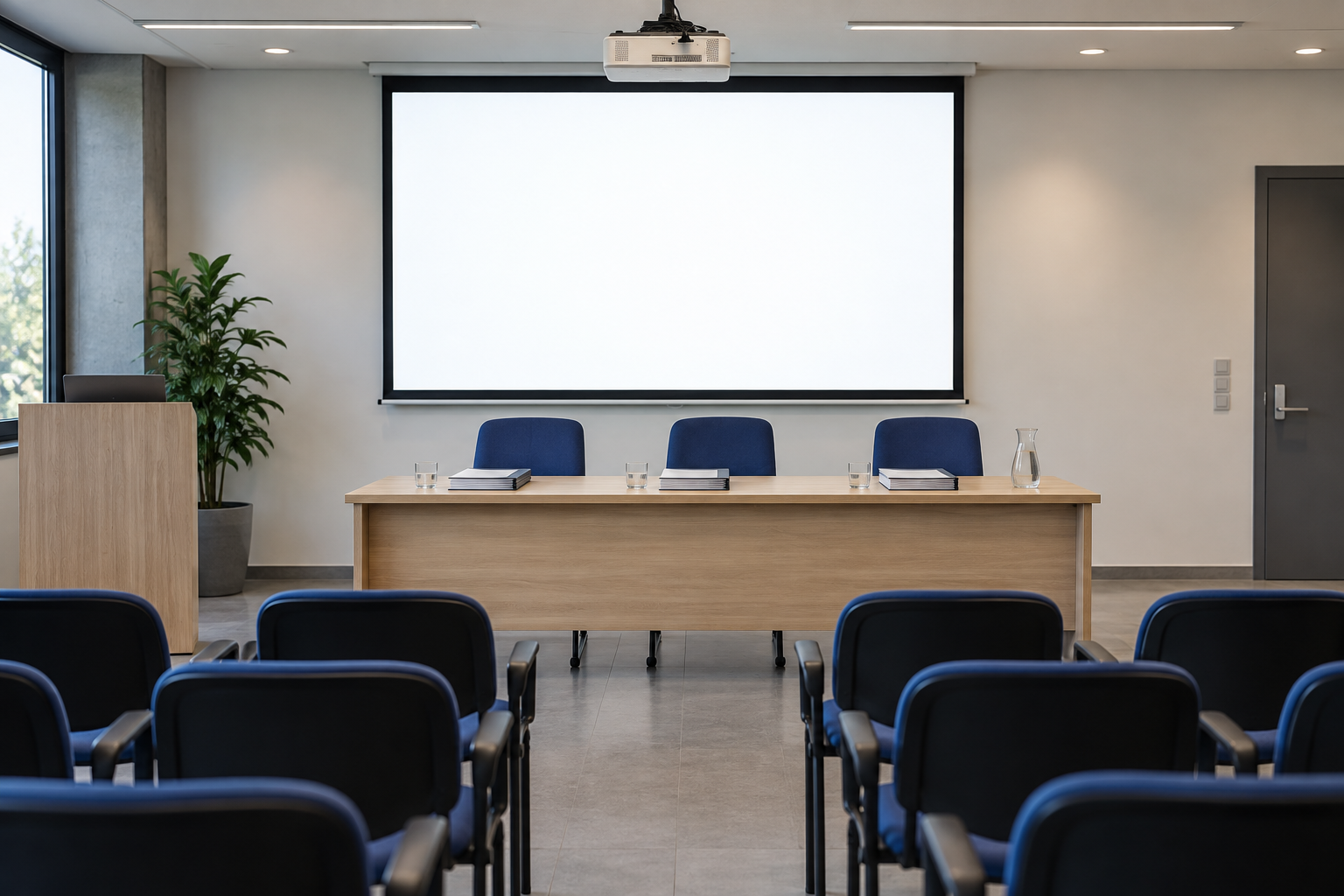 Sala vazia preparada para avaliação de TCC UFPA